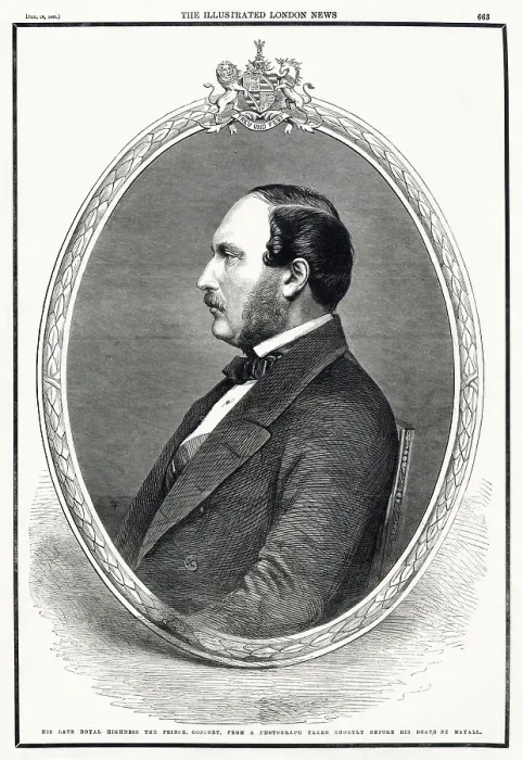 Framed Print : Prince Albert (1819 - 1861), consort of Queen Victoria, engraving taken shortly before the Prince's death. Date: 1861