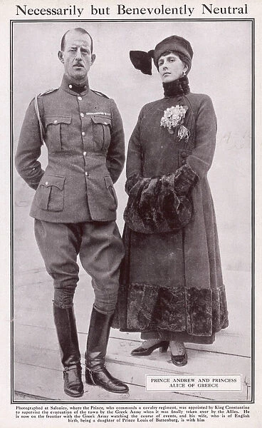 Prince Andrew of Greece, with his wife, Princess Alice, daug