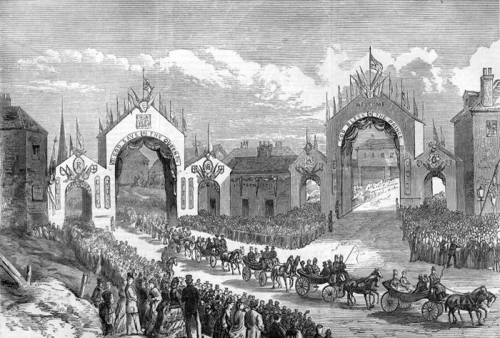 Framed Print : Prince Arthur at Leeds, procession at Chapeltown