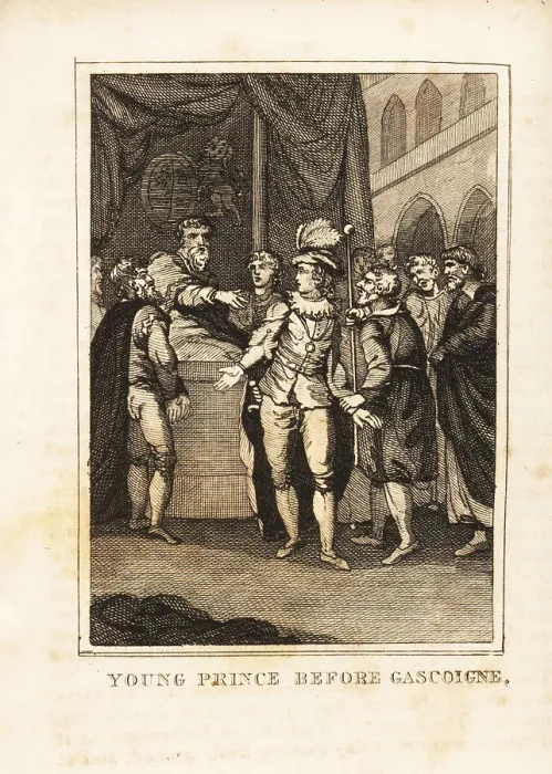 Framed Print : Prince Henry sentenced by Sir William Gascoigne Framed Print : Prince Henry sentenced by Sir William Gascoigne
