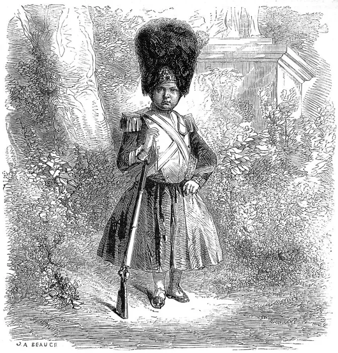 Framed Print : The Prince Imperial of France, aged three in the uniform of Framed Print : The Prince Imperial of France, aged three in the uniform of