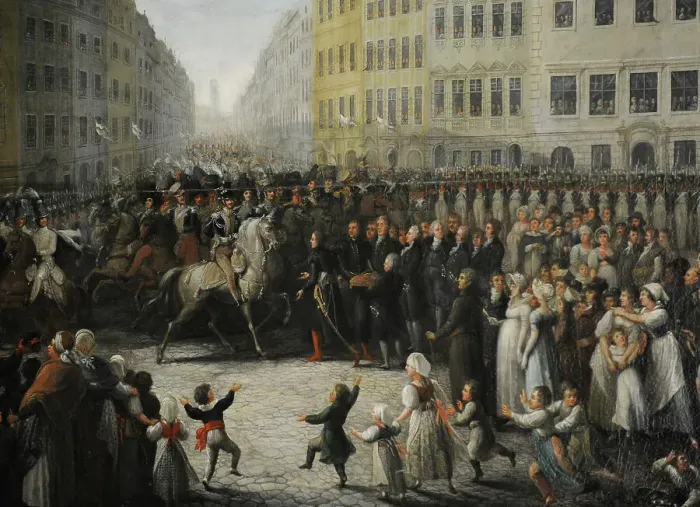 Framed Print : Prince Jozef Poniatowski entering Krakow on July 15, 1809 Framed Print : Prince Jozef Poniatowski entering Krakow on July 15, 1809