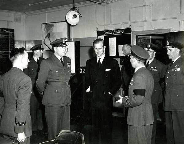 Prince Philip visiting RAF officers