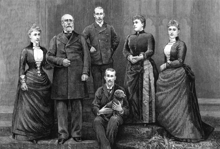Framed Print : Prince and Princess Christian and family Framed Print : Prince and Princess Christian and family