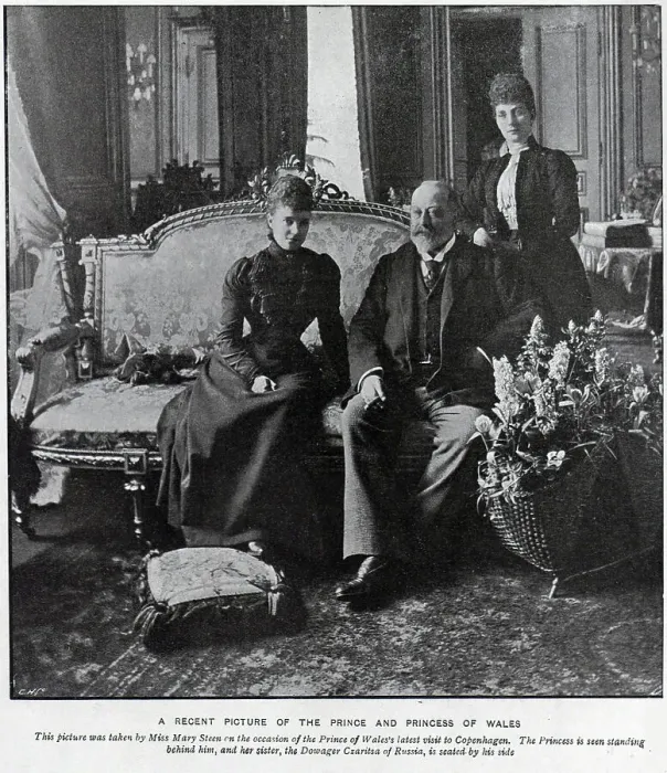 Framed Print : The Prince and Princess of Wales and Dowager of Russia Framed Print : The Prince and Princess of Wales and Dowager of Russia