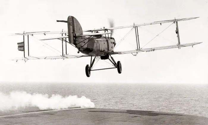 Framed Print : Prince of Wales in Fairey biplane, HMS Glorious, 1930 s Framed Print : Prince of Wales in Fairey biplane, HMS Glorious, 1930 s