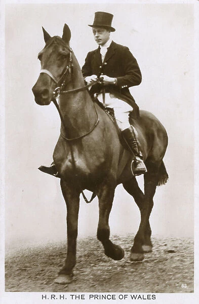 Prince of Wales, later King Edward VIII, on horseback