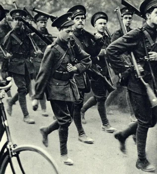 Framed Print : Prince of Wales during a march 1913 Framed Print : Prince of Wales during a march 1913