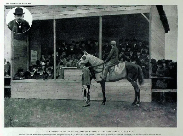 Framed Print : The Prince of Wales at the Sale of Flying Fox at Kingsclere Framed Print : The Prince of Wales at the Sale of Flying Fox at Kingsclere