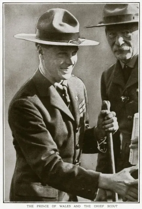 Framed Print : Prince of Wales and Sir Robert Baden-Powell 1922 Framed Print : Prince of Wales and Sir Robert Baden-Powell 1922