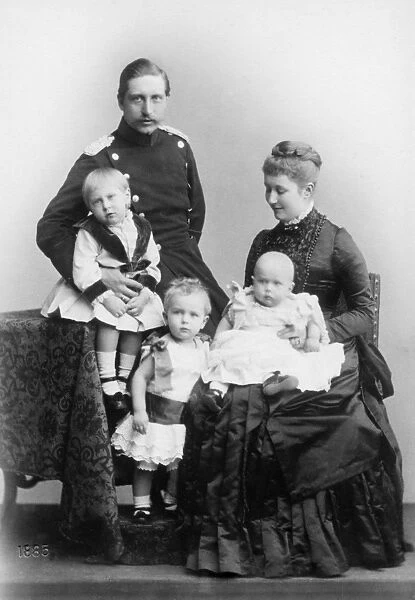 Prince Wilhelm of Prussia with his family