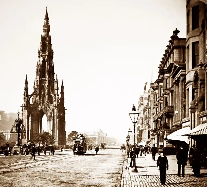 Framed Print : Princes Street, Edinburgh, Scotland - Victorian period Framed Print : Princes Street, Edinburgh, Scotland - Victorian period