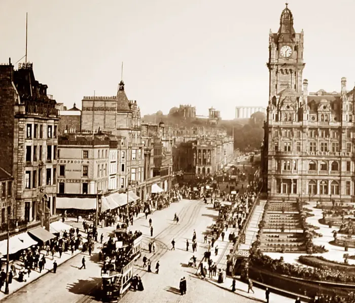 Framed Print : Princes Street, Edinburgh, Scotland - Victorian period Framed Print : Princes Street, Edinburgh, Scotland - Victorian period