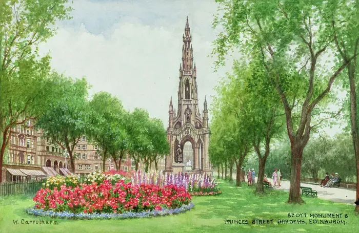 Framed Print : Princes Street Gardens and Scott Memorial, Edinburgh Framed Print : Princes Street Gardens and Scott Memorial, Edinburgh