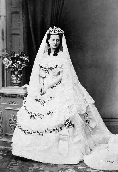 Princess Alexandra on her wedding day