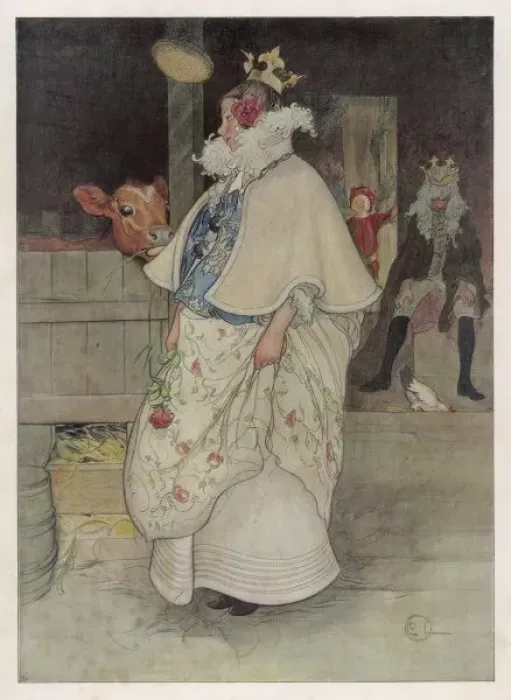 Framed Print : Princess & Cow 1907 Framed Print : Princess & Cow 1907