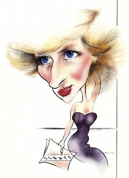 Princess Diana caricature