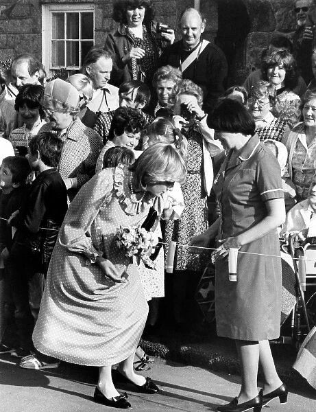 Princess Diana visiting St Marys, Scilly Isles