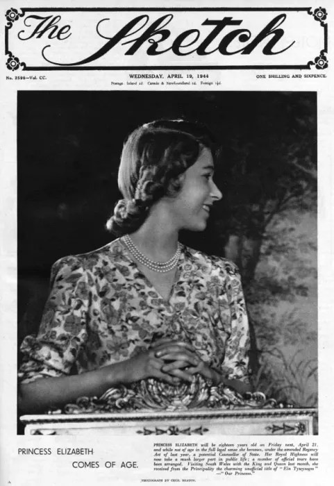 Framed Print : Princess Elizabeth Coming of Age - Sketch front cover Framed Print : Princess Elizabeth Coming of Age - Sketch front cover