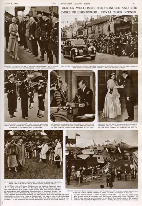 Framed Print : Princess Elizabeth and the Duke of Edinburgh in Ulster Framed Print : Princess Elizabeth and the Duke of Edinburgh in Ulster