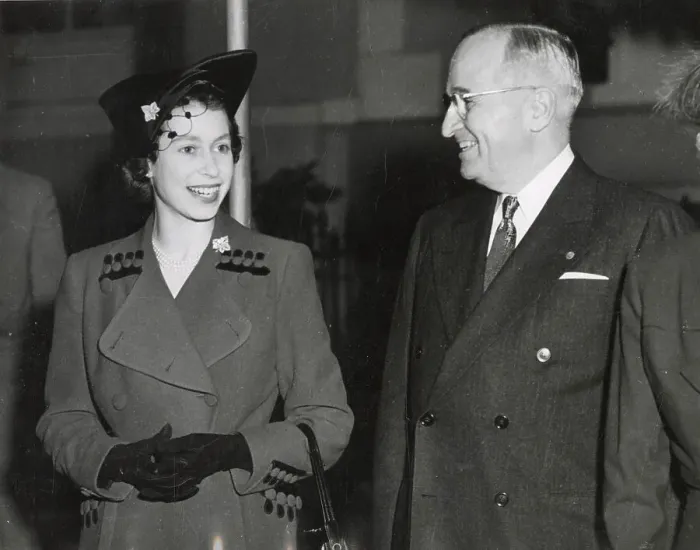 Framed Print : Princess Elizabeth with President Truman Framed Print : Princess Elizabeth with President Truman