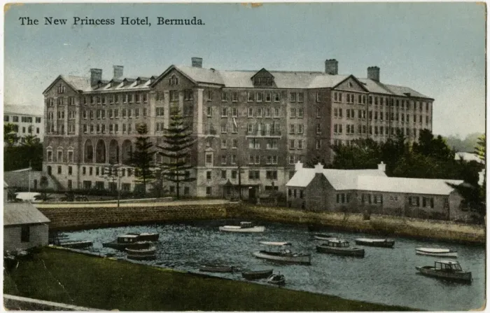 Framed Print : Princess Hotel & Cottages from Pitts Bay, Hamilton, Bermuda Framed Print : Princess Hotel & Cottages from Pitts Bay, Hamilton, Bermuda