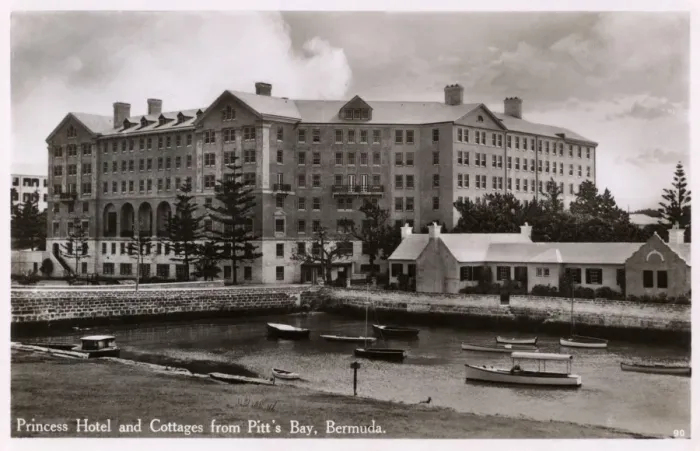 Framed Print : Princess Hotel and Cottages from Pitts Bay, Bermuda Framed Print : Princess Hotel and Cottages from Pitts Bay, Bermuda