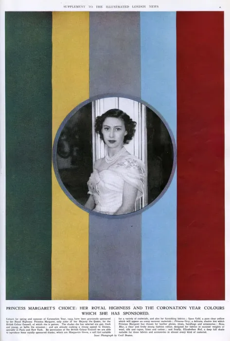 Framed Print : Princess Margarets Choice of Colours for Coronation Year Framed Print : Princess Margarets Choice of Colours for Coronation Year