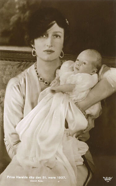 Princess Martha of Sweden with baby son Harald