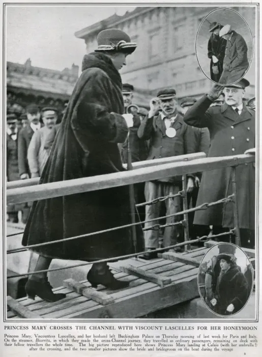 Framed Print : Princess Mary disembarking at Calais, 1922 Framed Print : Princess Mary disembarking at Calais, 1922