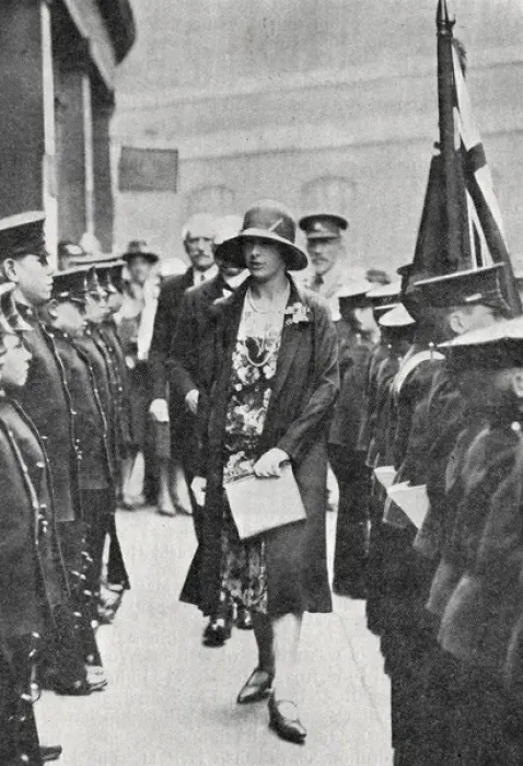 Framed Print : Princess Mary Inspecting the Newport Market Army Band School Framed Print : Princess Mary Inspecting the Newport Market Army Band School
