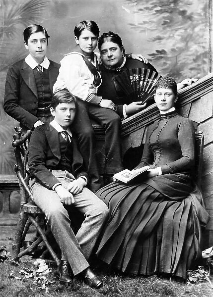Princess May of Teck with her family, c. 1884