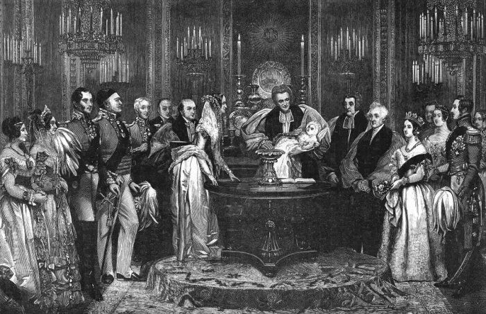 Framed Print : Princess Vicky christened, 1841 Framed Print : Princess Vicky christened, 1841