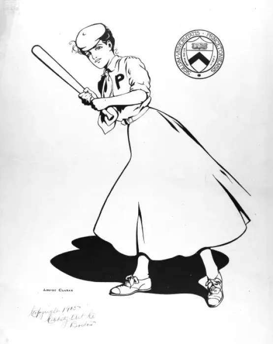 Framed Print : Princeton University woman baseball player Framed Print : Princeton University woman baseball player