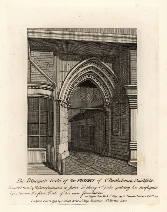 Framed Print : The Principal Gate of the Priory of St. Bartholomew Framed Print : The Principal Gate of the Priory of St. Bartholomew