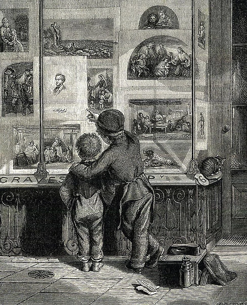 The Print Seller's Shop Window, Henry Graves, London