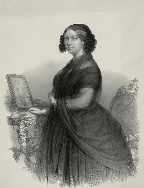 Print showing Louise-Marie-Therese de Bourbon
