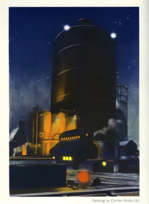 Framed Print : Print Users Yearbook -- factory by night Framed Print : Print Users Yearbook -- factory by night