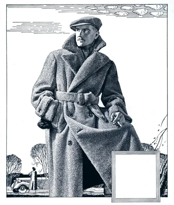 Framed Print : Print Users Yearbook -- man in winter coat Framed Print : Print Users Yearbook -- man in winter coat