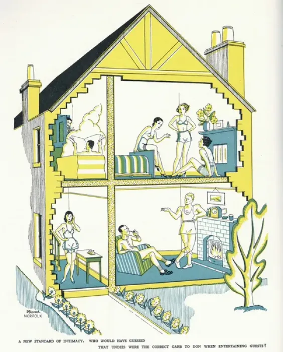 Framed Print : Print Users Yearbook -- people in underwear Framed Print : Print Users Yearbook -- people in underwear