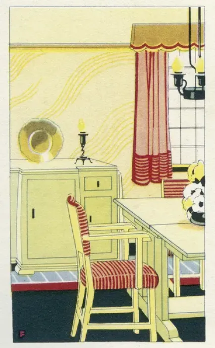 Framed Print : Print Users Yearbook -- view of a room Framed Print : Print Users Yearbook -- view of a room