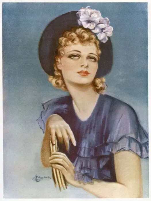 Framed Print : Print Users Yearbook -- woman in hat Framed Print : Print Users Yearbook -- woman in hat