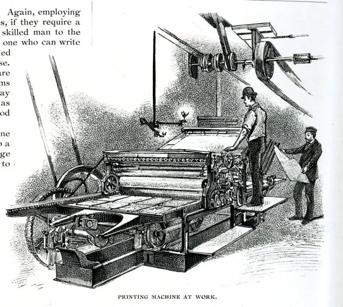 Framed Print : Printing machine at work, Black & White magazine Framed Print : Printing machine at work, Black & White magazine