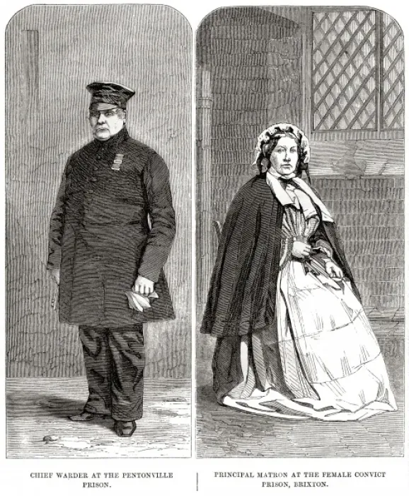 Framed Print : Prison Chief Warder And Matron Framed Print : Prison Chief Warder And Matron