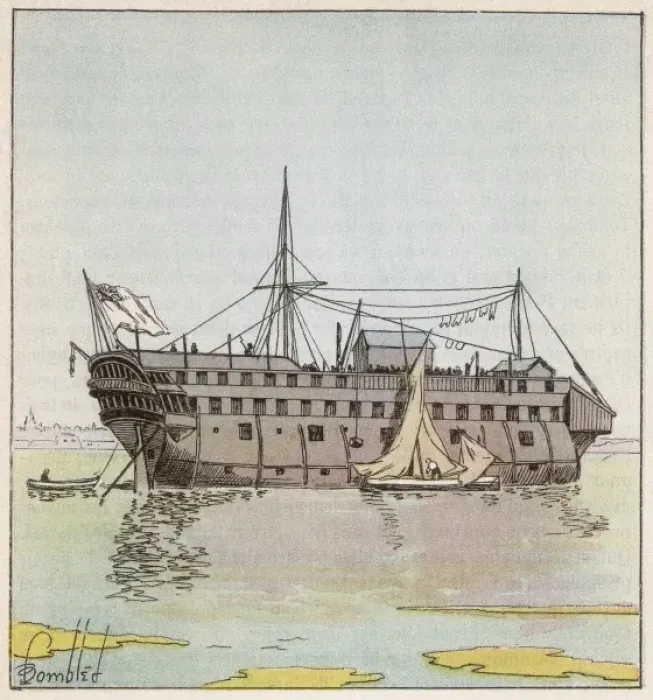 Framed Print : Prison Hulk  /  Portsmouth