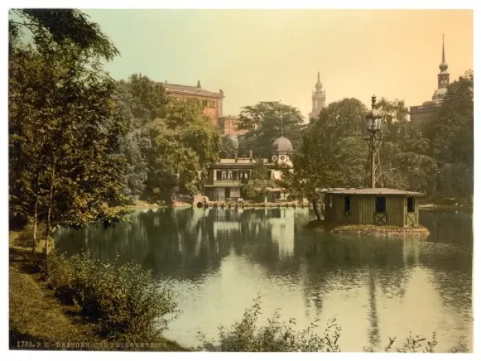 Framed Print : Prison Pond, Altstadt, Dresden, Saxony, Germany Framed Print : Prison Pond, Altstadt, Dresden, Saxony, Germany