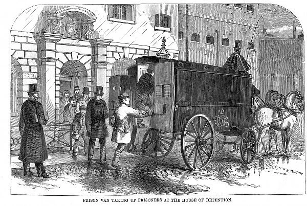 Prison Van and prisoners, Clerkenwell