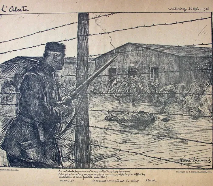 Framed Print : Prisonniers de Guerre par Jean-Pierre Laurens Framed Print : Prisonniers de Guerre par Jean-Pierre Laurens
