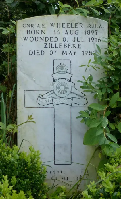 Framed Print : Private Headstone of Gnr A. E. Wheeler, Zillebeek Framed Print : Private Headstone of Gnr A. E. Wheeler, Zillebeek