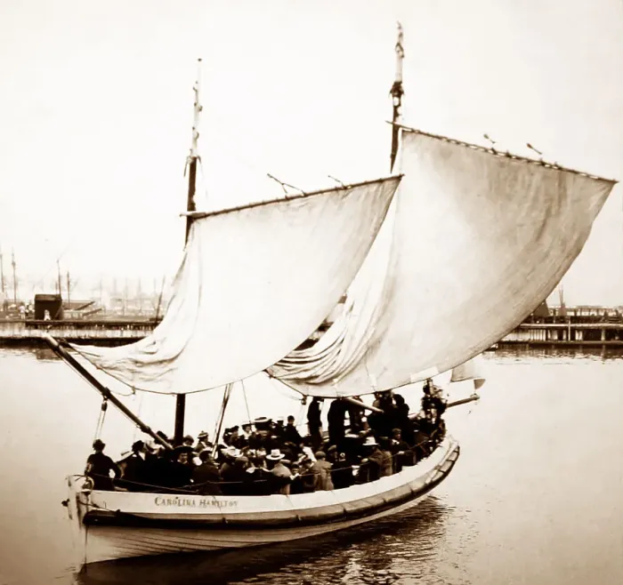 Framed Print : Private lifeboat Carolina Hamilton probably Lowestoft Framed Print : Private lifeboat Carolina Hamilton probably Lowestoft
